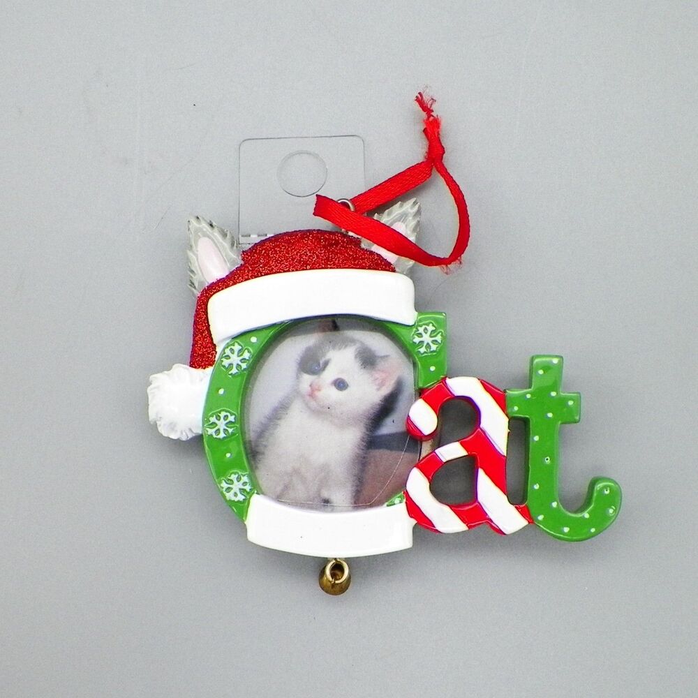 Kitty Cat Kitten Picture Frame Christmas Ornament New PolarX
